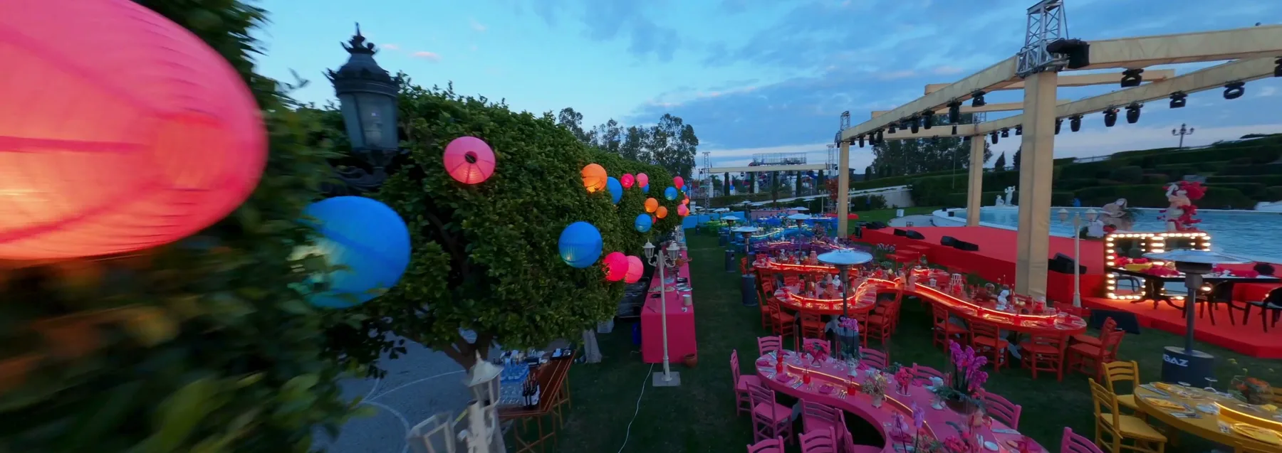 Outdoor event setup